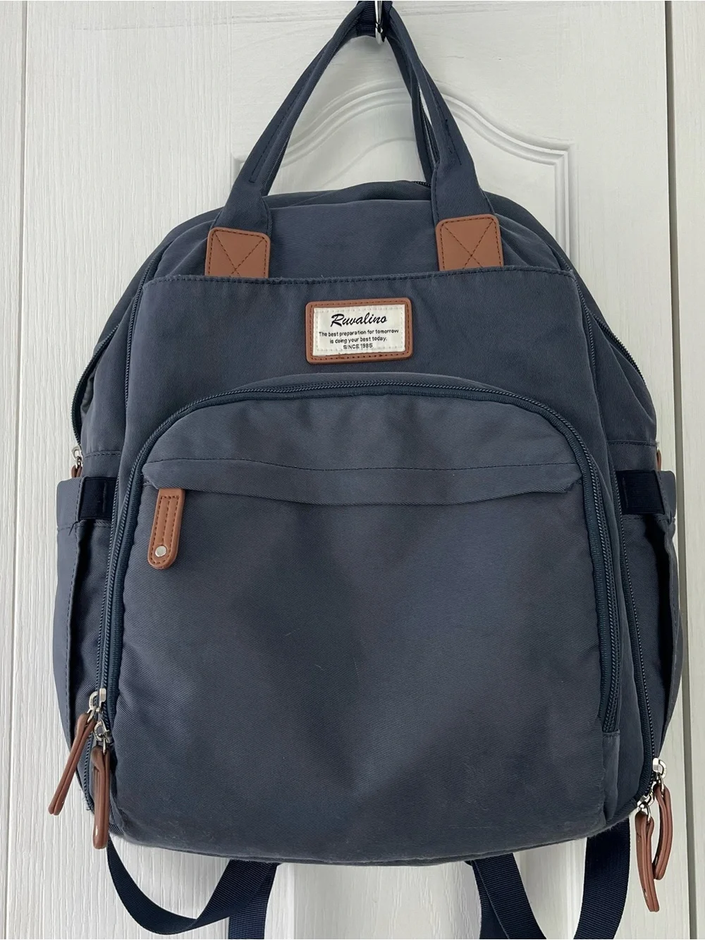 Ruvalino Large Multifunction Backpack multiple compartments Heather Gray YW168-N
